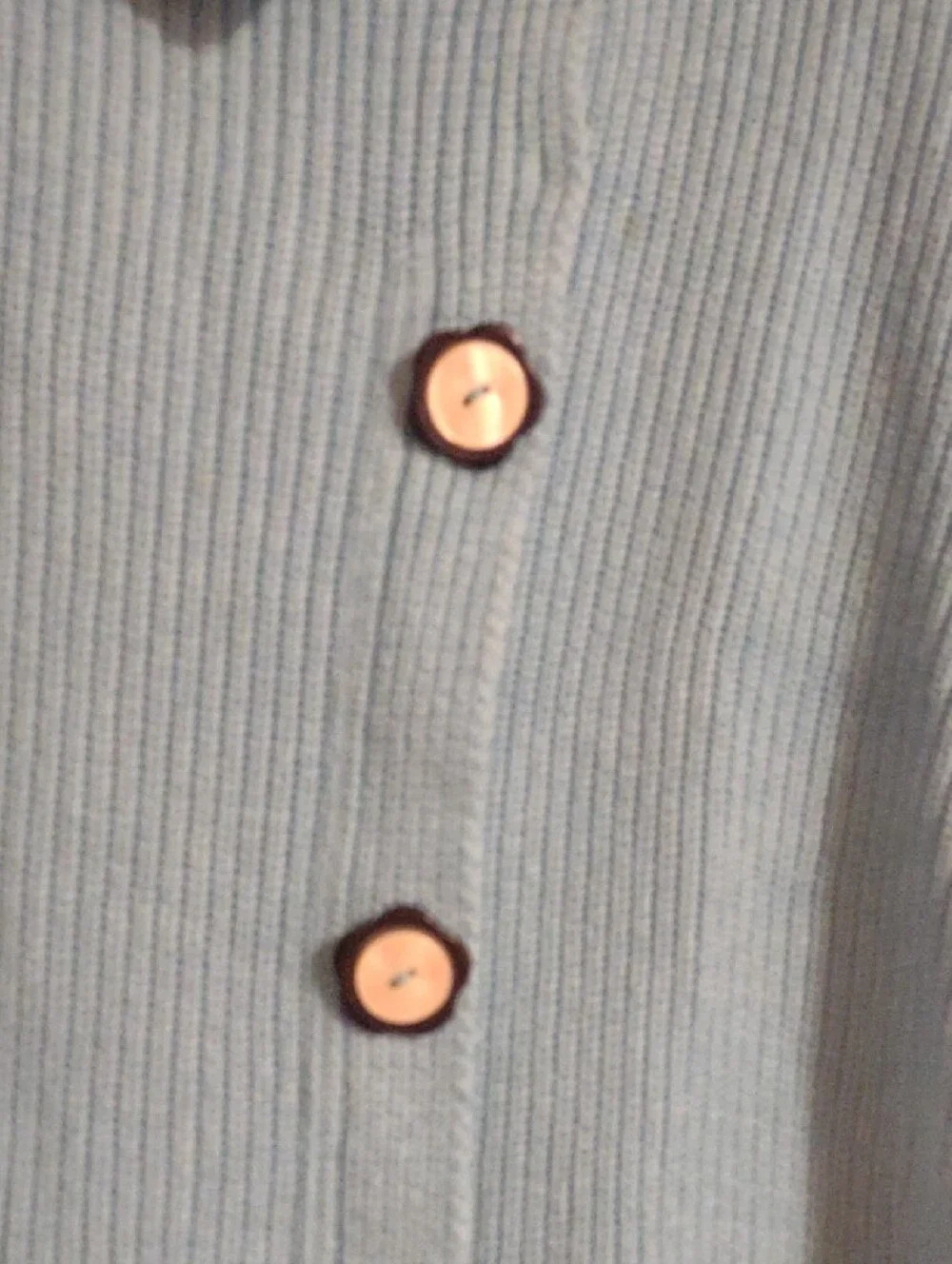 Willow Light Blue Ribbed Button-Front Cardigan - Picture 4 of 9